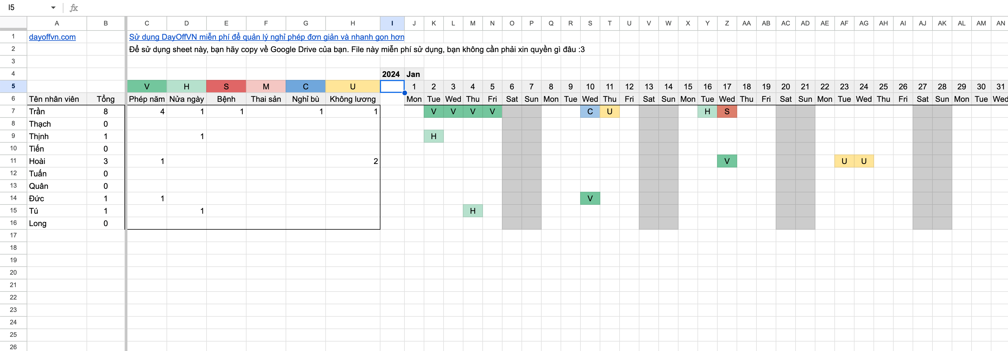 file excel quan ly nghi phep dayoffvietnam dayoffvn